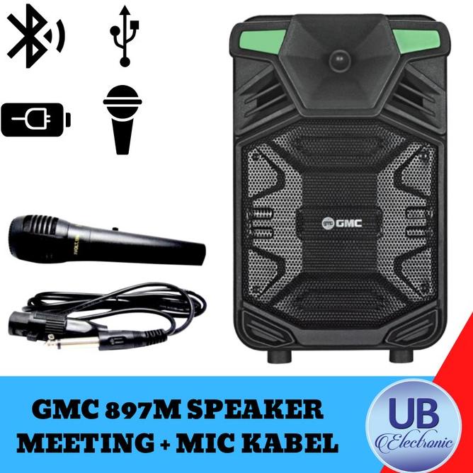 TERBARU SPEAKER BLUETOOTH KARAOKE GMC-897M BT bonus mic / SPEAKER BLUETOOTH GMC-897M BT