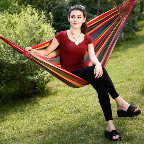 Hammock Ayunan Outdor Dengan Bahan Yang Kuat/ Ayunan Gantung/ Ayunan Gantung Dengan Bahan Rajut