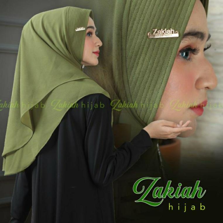 [LQS.27Fe23y] Khimar MINI  ceruty OVAL- PLAT BESI Ori ZAKIAH