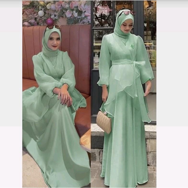 Dress Gamis Muslim Organza