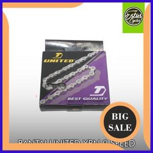 last stok Rantai Sepeda MTB Roadbike Lipat Minivelo United YBN 9 Speed Yaban 140ZZ3