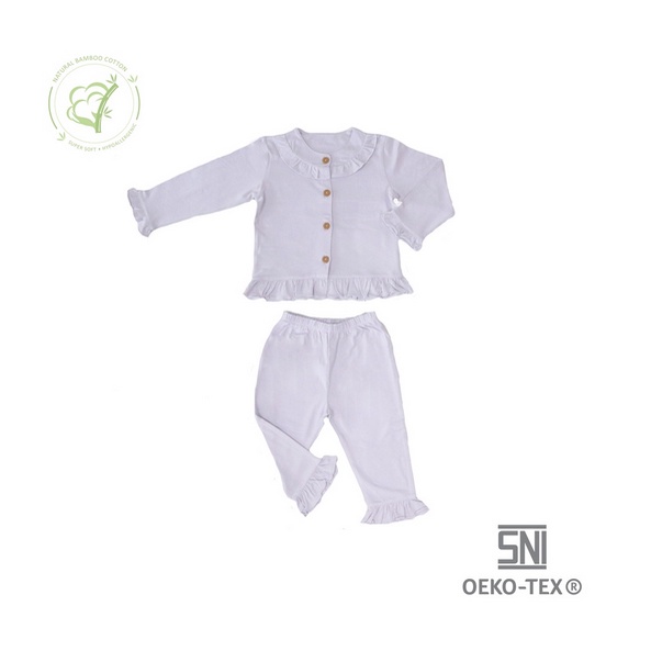 Bamboo and Bub Luna Pajamas - Sleep Suit Baju Tidur Anak Bayi Lengan Panjang Piyama Sleepsuit Baju Tidur