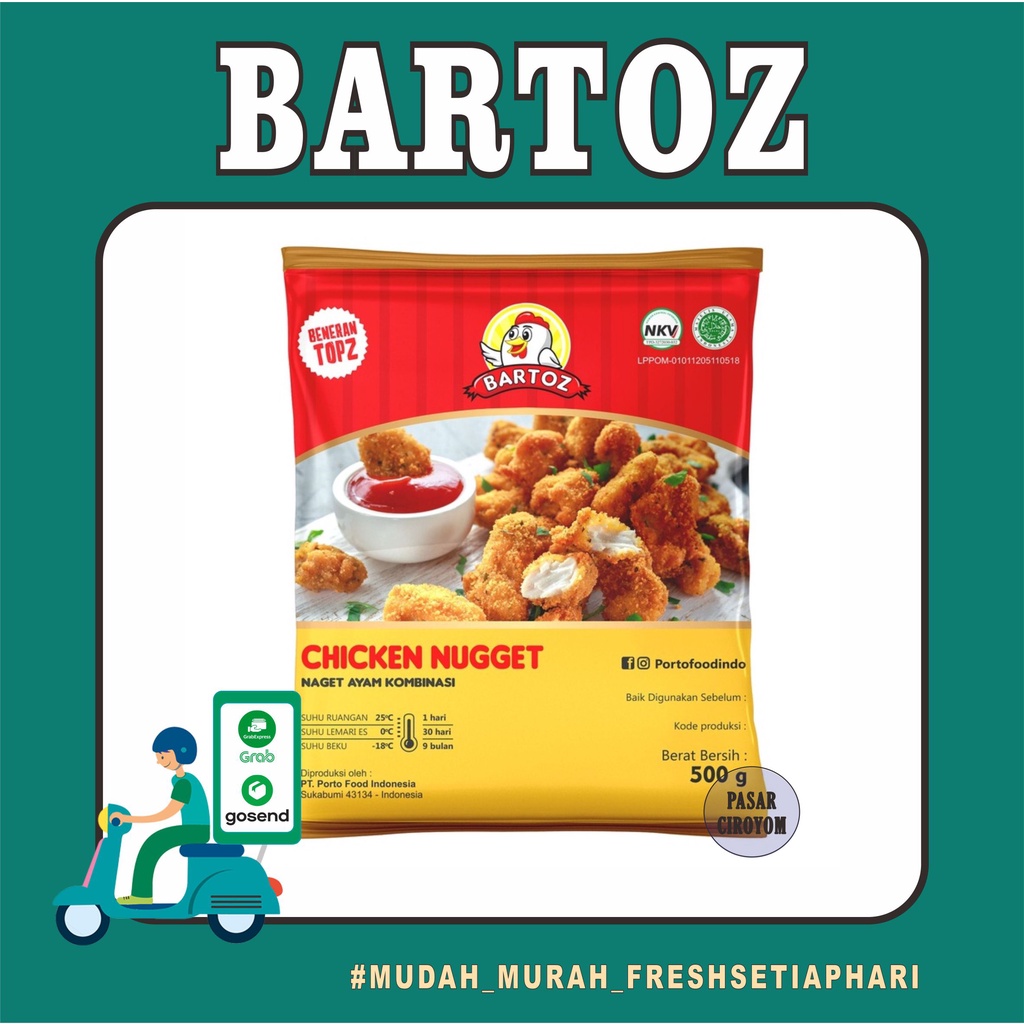 

BARTOZ NUGGET / BARTOZ KORNET / BARTOZ BURGER FRESH MURAH BANDUNG