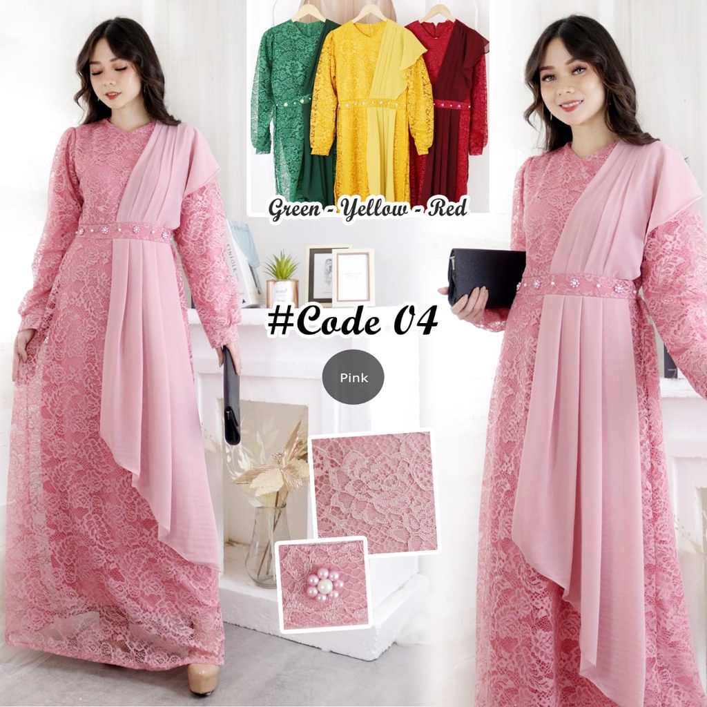 GAMIS BRUKAT - Baju Lebaran / Baju Pesta Gamis Muslimah Ukuran Jumbo Allsize Model Terbaru 2023
