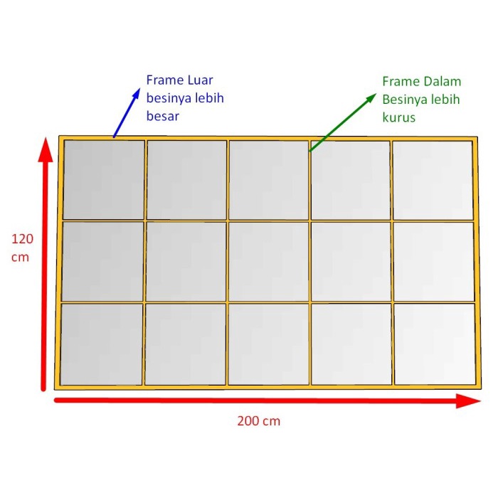 IBU NATALIA SURABAYA FURNITURE CLASS MIRROR HOME 3 PCS