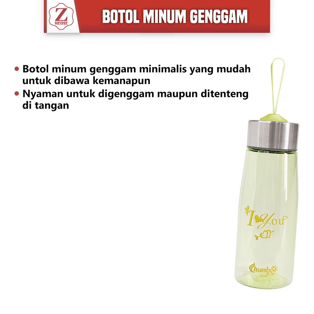 Botol Minum Anak Sekolah 350ml Anti Tumpah Drink Bottle BPA FREE Bahan Plastic Botol Minum Aesthetic Water Bottle Estetik Berkualitas Cantik Premium Botol Plastik Kantor Sekolah Tumblr Bahan Plastik Dengan Tutup Anti bocor
