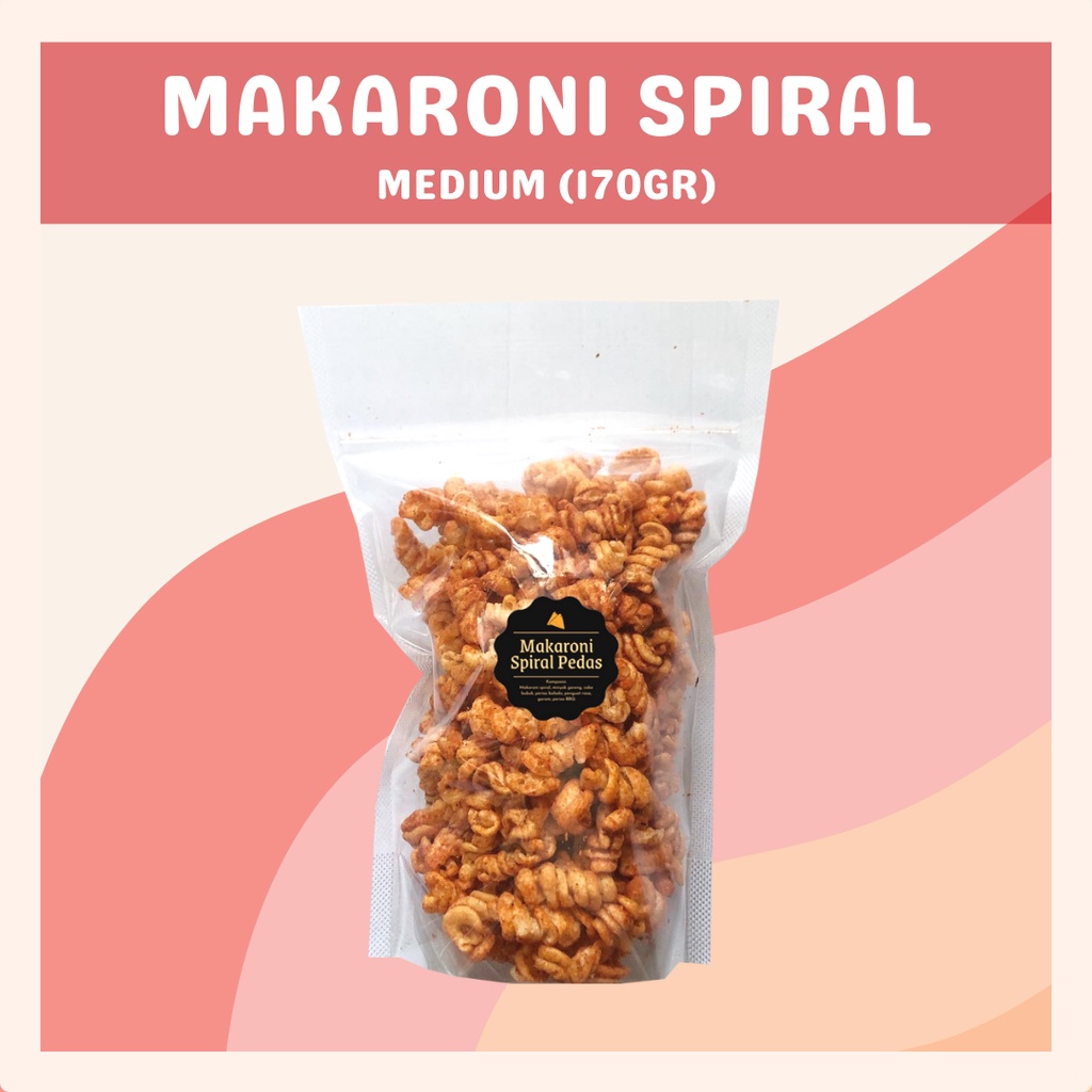 [DELISH SNACKS] Makaroni Spiral Pedas (M) 170gr / Snack Cemilan Camilan Makroni Pedes Gurih