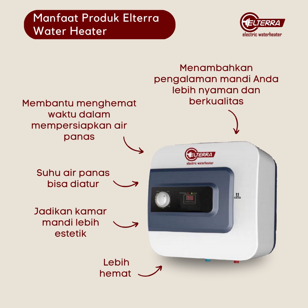 Water heater Listrik ELTERRA bukan ARISTON 10ET 10 liter 250 watt