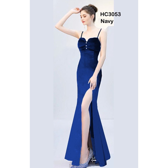 HC3053 Longdress Bludru Stretch Belah Depan + Kancing / Gaun Panjang Seksi / Longdress Sexy / Long Dress Polos / Longdress Pesta / Dress Panjang / Long Dress Beludru / Longdress Bludru / Longdres Velvet