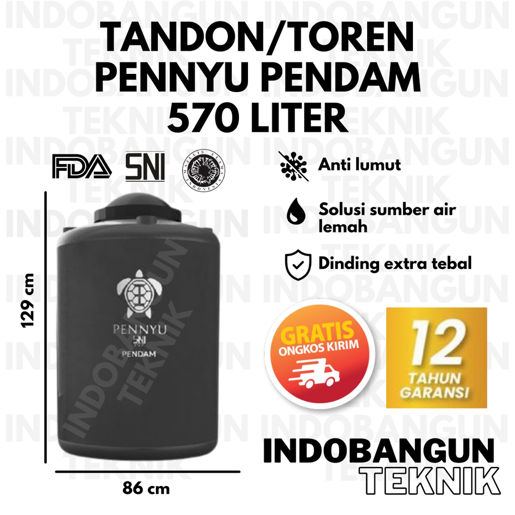 Tandon Toren Tangki Air Pennyu 500 Liter 570 Liter Pendam Tanam Underground Harga Murah Anti Lumut Garansi 12 Tahun Kuat Tahan Lama Penyu