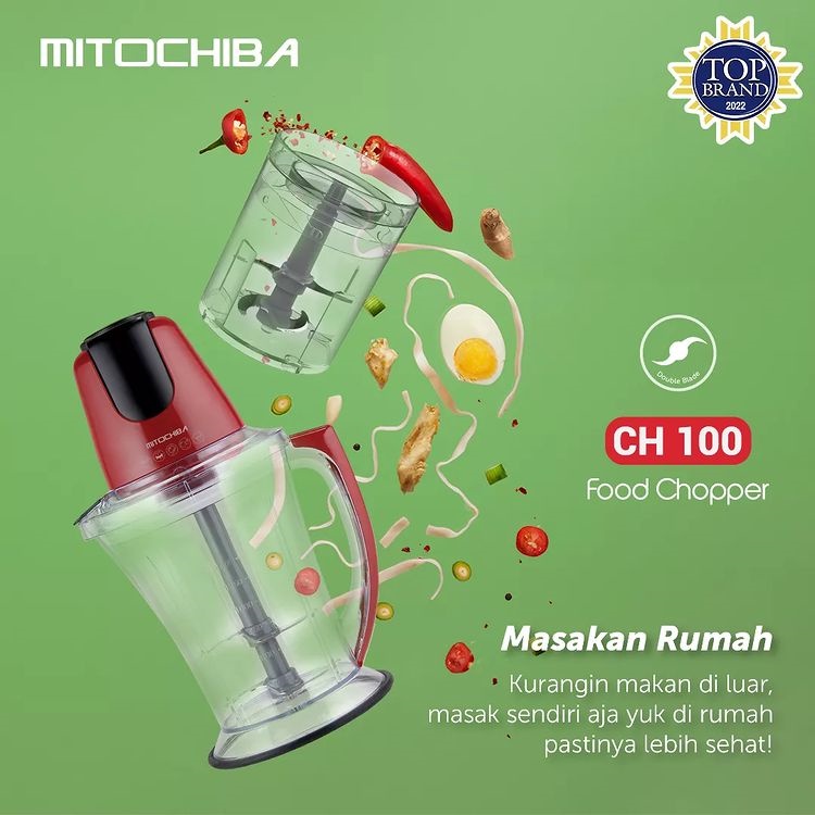 Chopper Blender Mitochiba New CH100 kapasitas 1.5 Liter