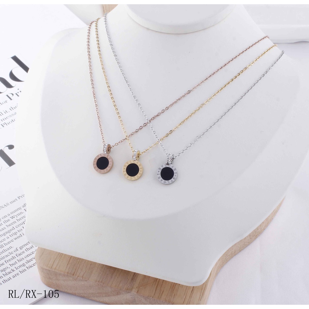 Kalung Titanium Permata Cantik Perhiasan Fashion 1304/105