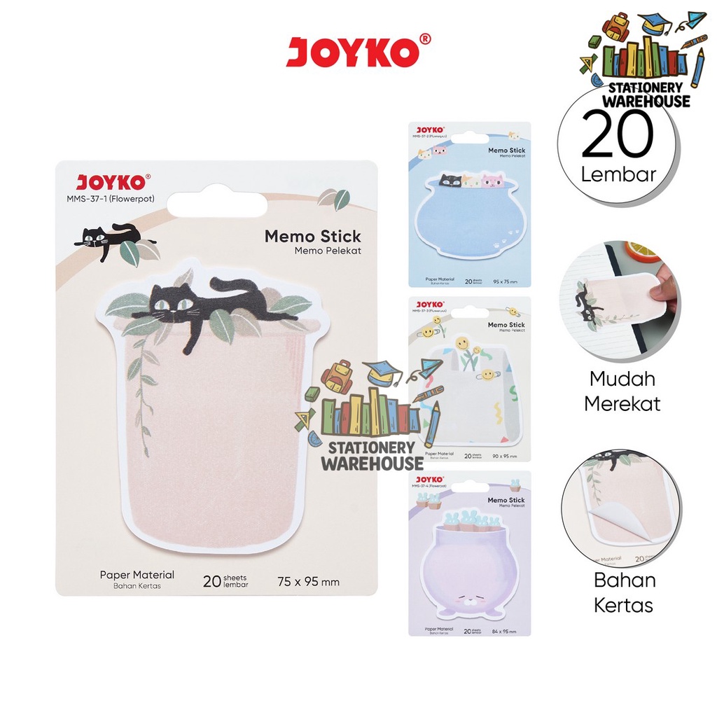 

Memo Stick Memo Tempel Sticky Note Kertas Joyko MMS-37 Flowerpot