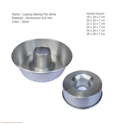 Loyang Tulban / Baking Pan Bima Alumunium 22 cm