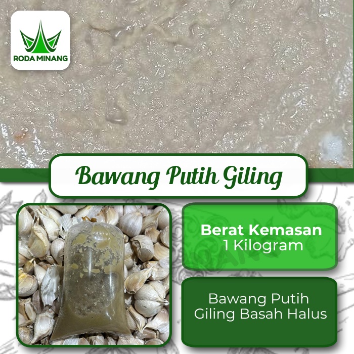 

Bawang Putih Giling Halus Segar Bumbu Basah Asli Tanpa Pengawet 1kg