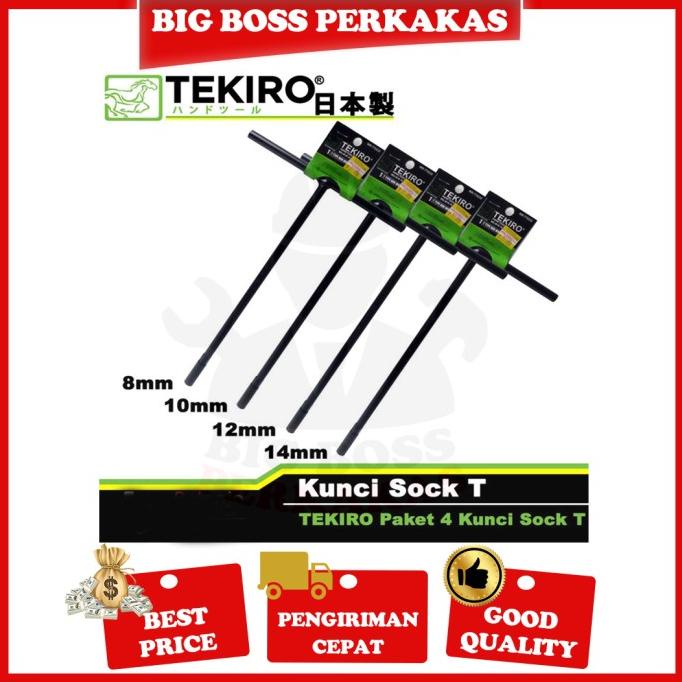 PAKET KUNCI T TEKIRO SOK T TEKIRO 8 , 10 , 12 , 14 4pcs