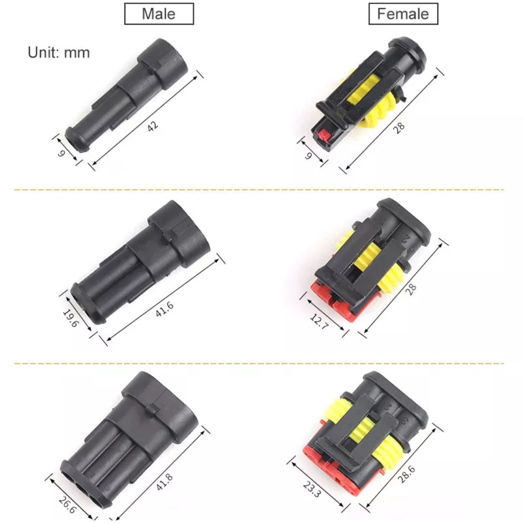 Soket Waterproof Konektor Waterproof Socket Anti Air