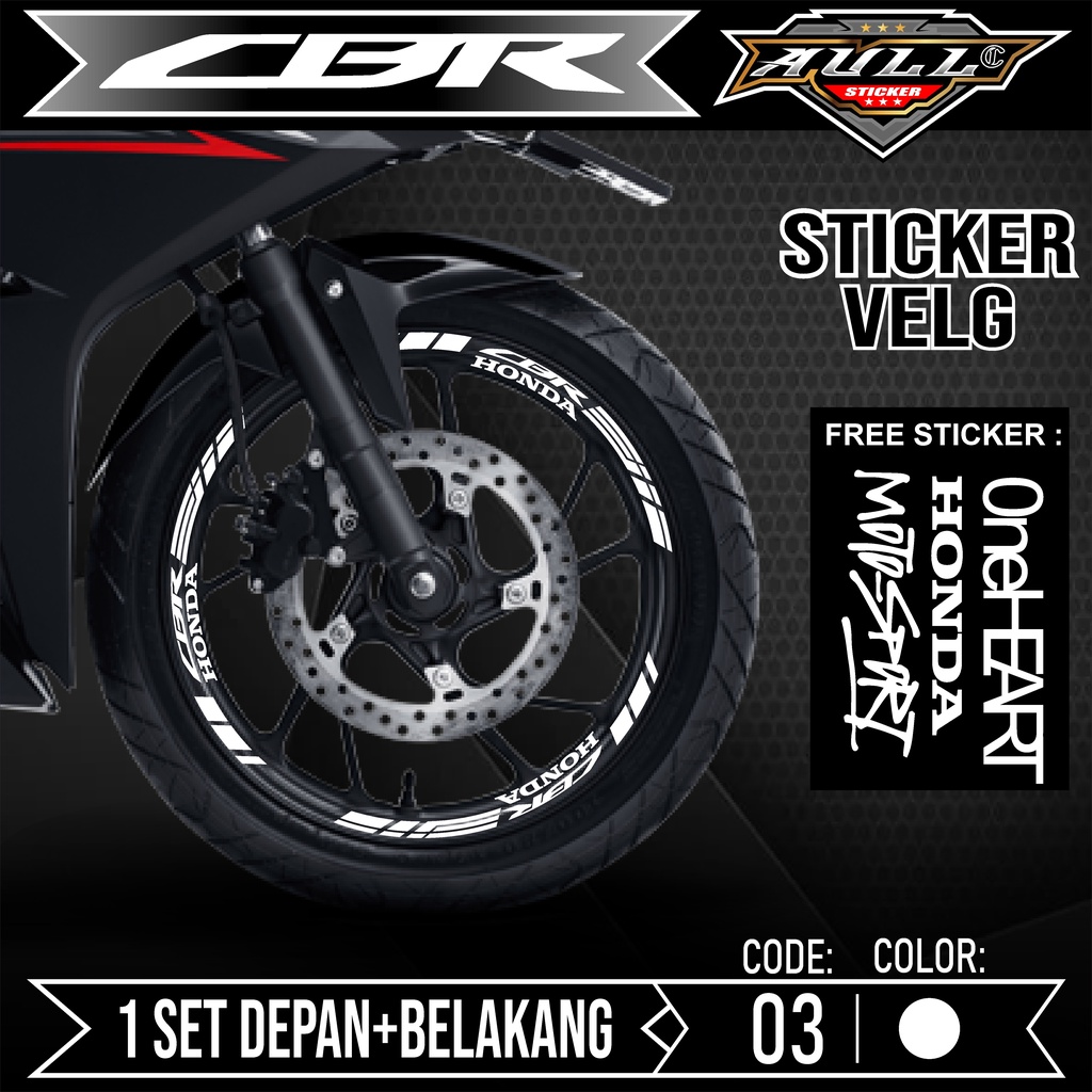 STICKER STIKER Cutting Velg CBR 150R - Aksesoris Stiker Cutting Sticker List Velg Motor Honda CBR150