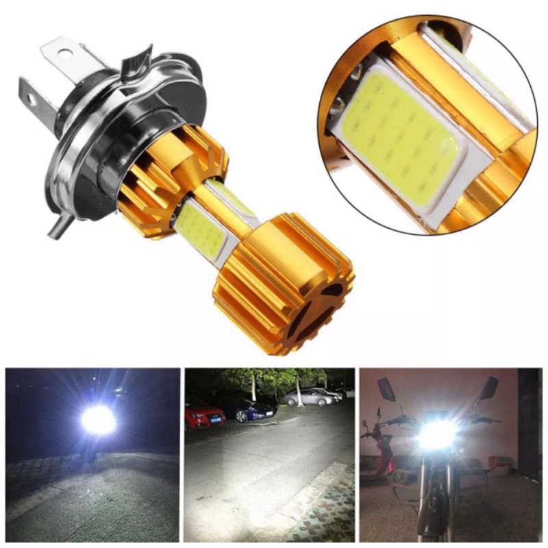 LED UTAMA H4 3SISI 3 LED AC DC VIXION BYSON FU DLL