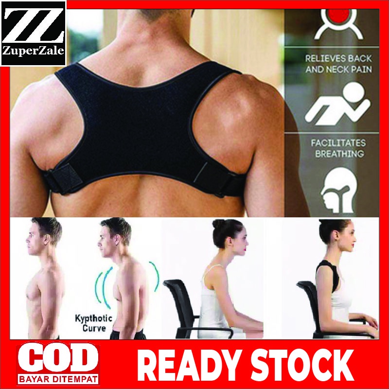 Penyangga Punggung Shoulder Back Support Belt Posture Corrector Korset Tali tulang Belakang alat penopang tubuh tegab berdiri terapi