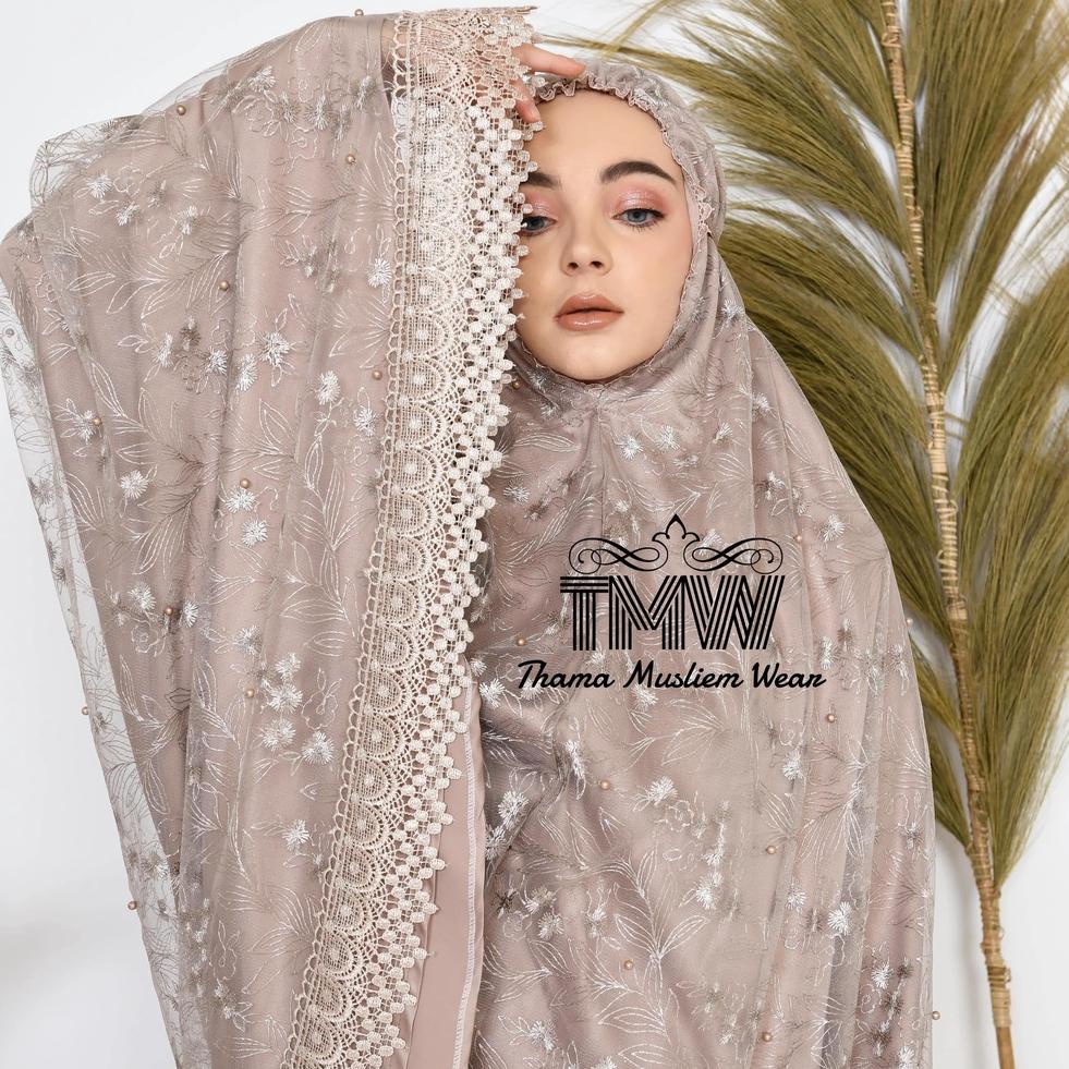 TERPERCAYA Mukena Dewasa Sutra Brokat Mewah