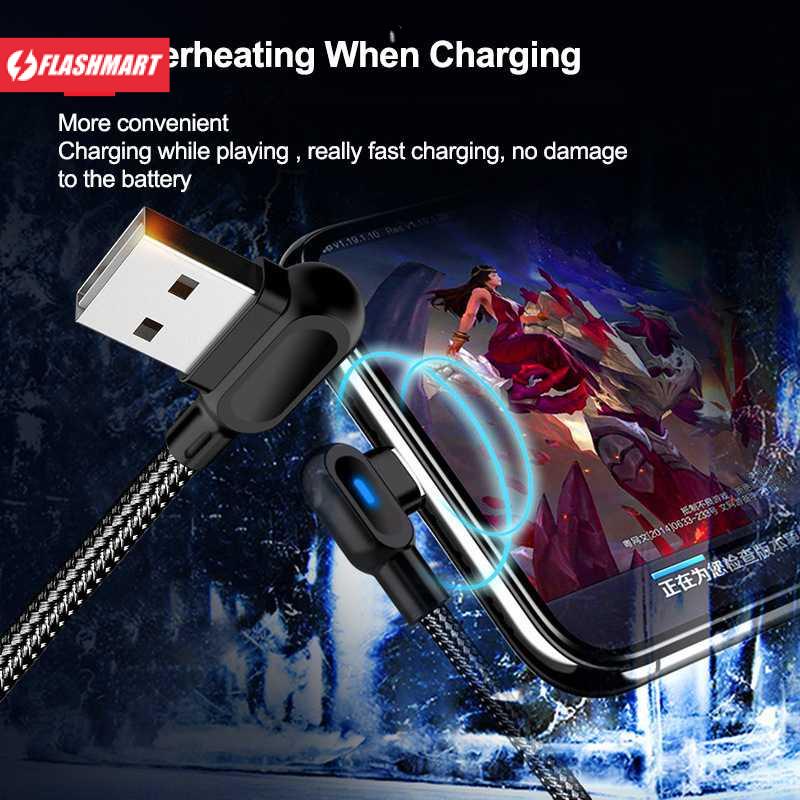 Flashmart UGI Kabel Charger L Shape 2.4 A 2 m - W-009