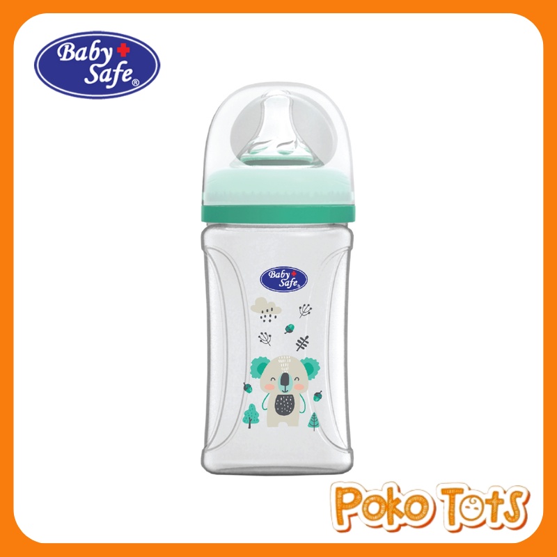 Baby Safe Wide Neck Bottle 250ml Botol Susu Bayi Wideneck Bottle WN08 Baby Safe WHS