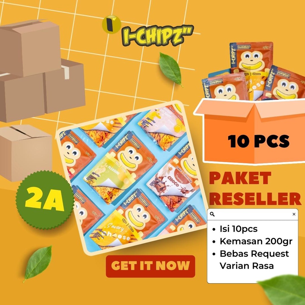 

PAKET SPESIAL 2A - Keripik Pisang I-CHIPZ 200gr (10pcs)