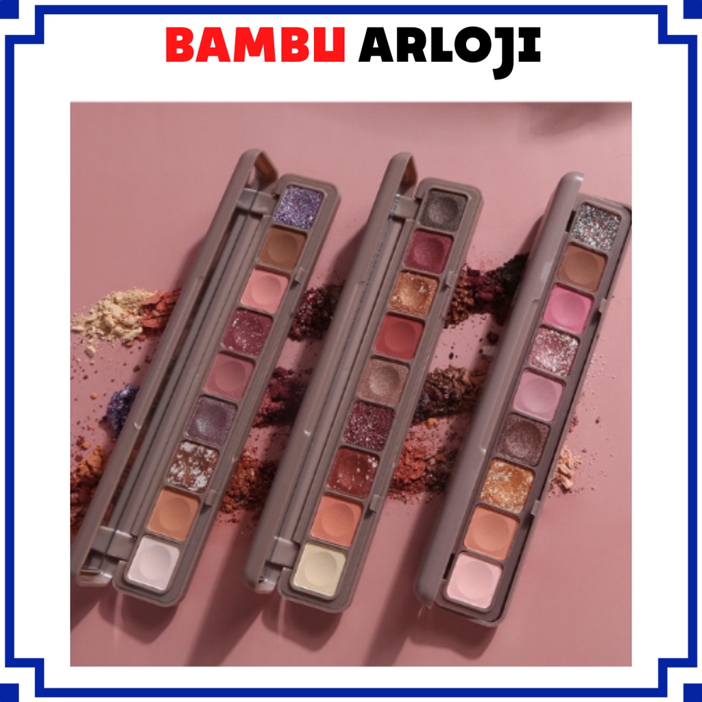 BAJ Lameila Korean Eyeshadow Palette 9 Warna Matte Pigmented Eyeshadow Murah Glitter Eyeshadow 3600 AK095