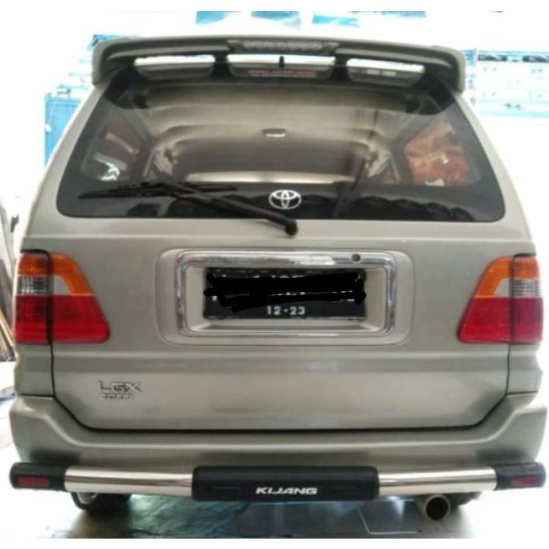 pengaman belakang/bumper/tanduk belakang kijang kapsul 97 lgx 2003 krista 2004 stainless steel bulat