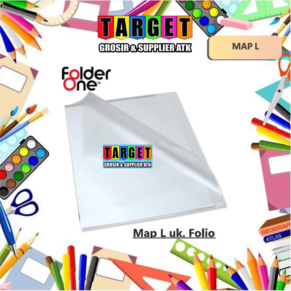 

MAP PLASTIK A4 F4 / MAP FOLDER L TRANSPARAN / BENING WARNA CLEAR SLEEVES FOLIO (1 PCS)