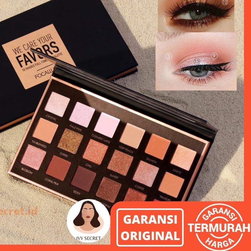 ✰ Focallure Neutrals 18 Shades Eyeshadow Focallure Eyeshadow Palette Focallure Eyeshadow Shimmer Foc