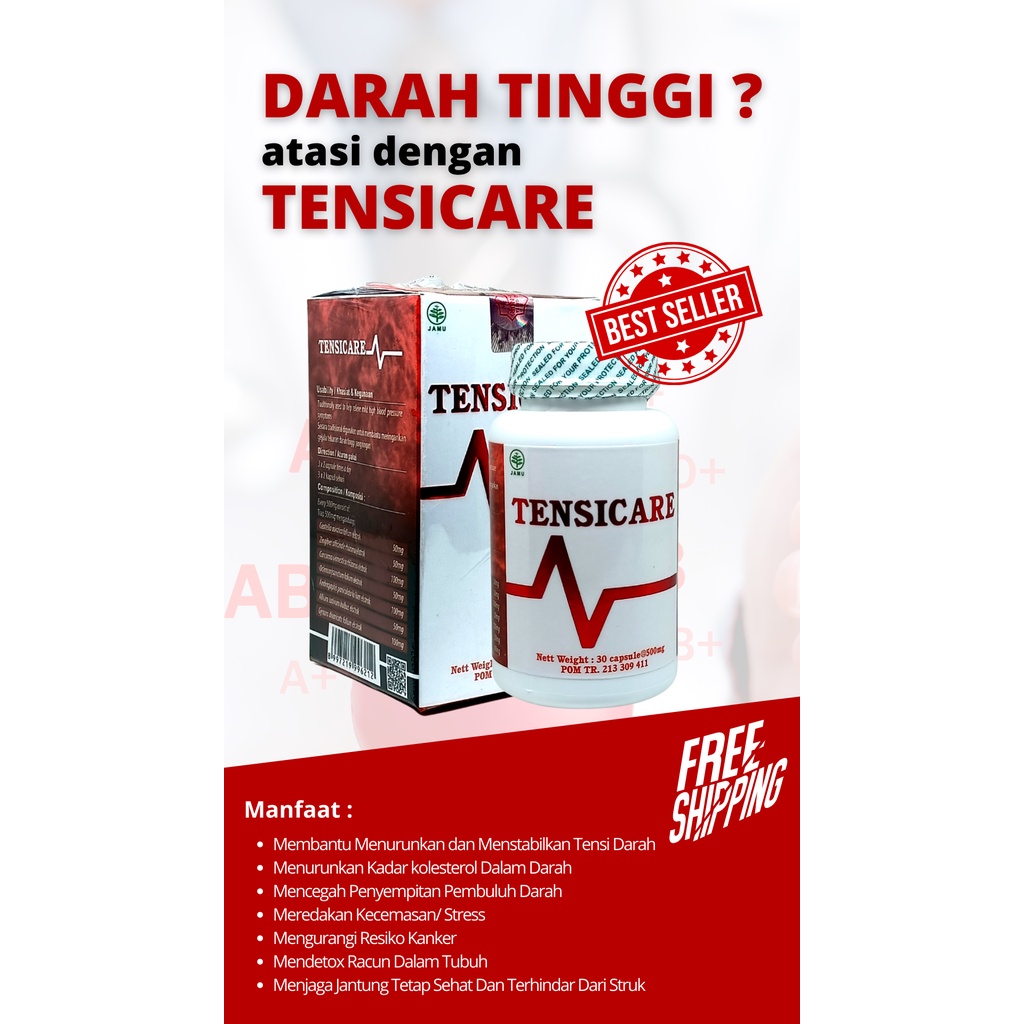 Tensicare Multivitamin Obat Herbal Hipertensi Tekanan Darah Tinggi Kolestrol Original BPOM