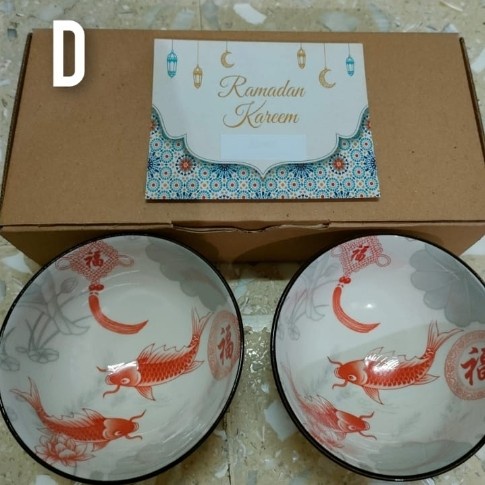 [Mangkok] Hampers Lebaran Japanese Bowl Set 2Pcs Mangkok Keramik Mangkok Jepang [Stok]