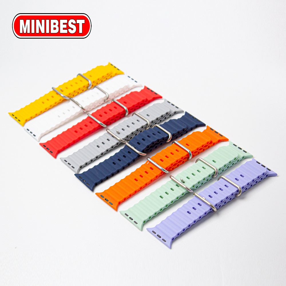 [MB] Strap Watch Silicone Rubber Series 1 2 3 4 5 6 7 8 Premium Strap Sport Smartwatch