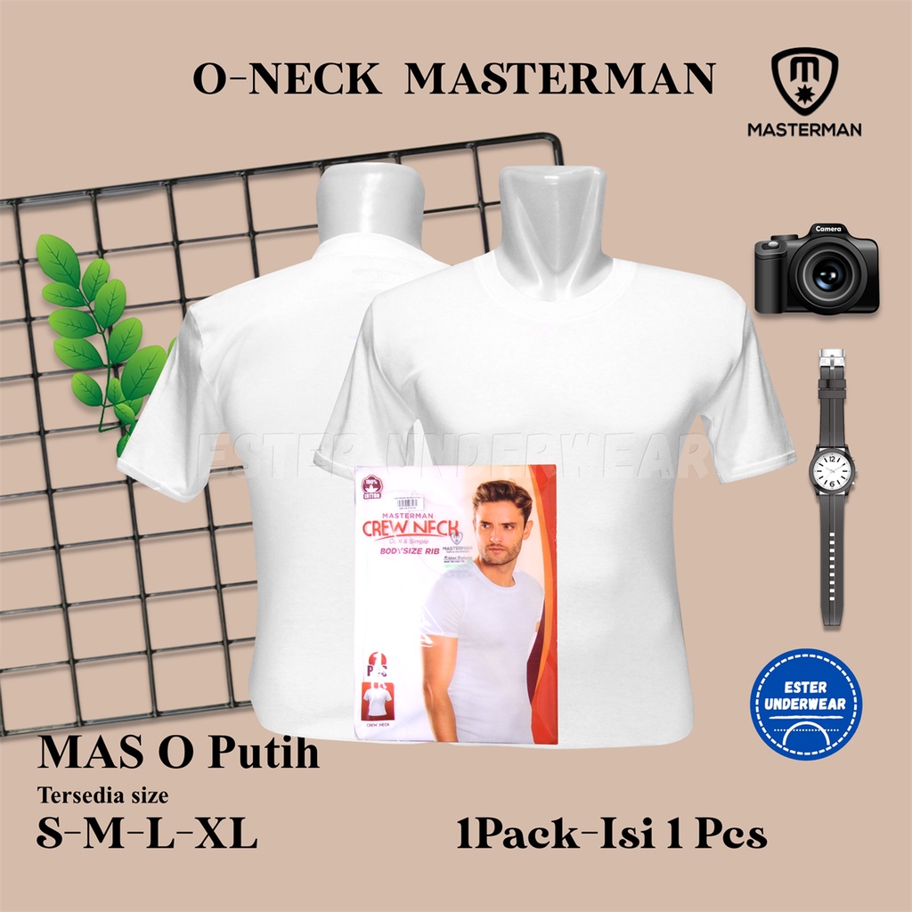 Kaos Dalam MASTERMAN ROUND NECK PUTIH ISI 1