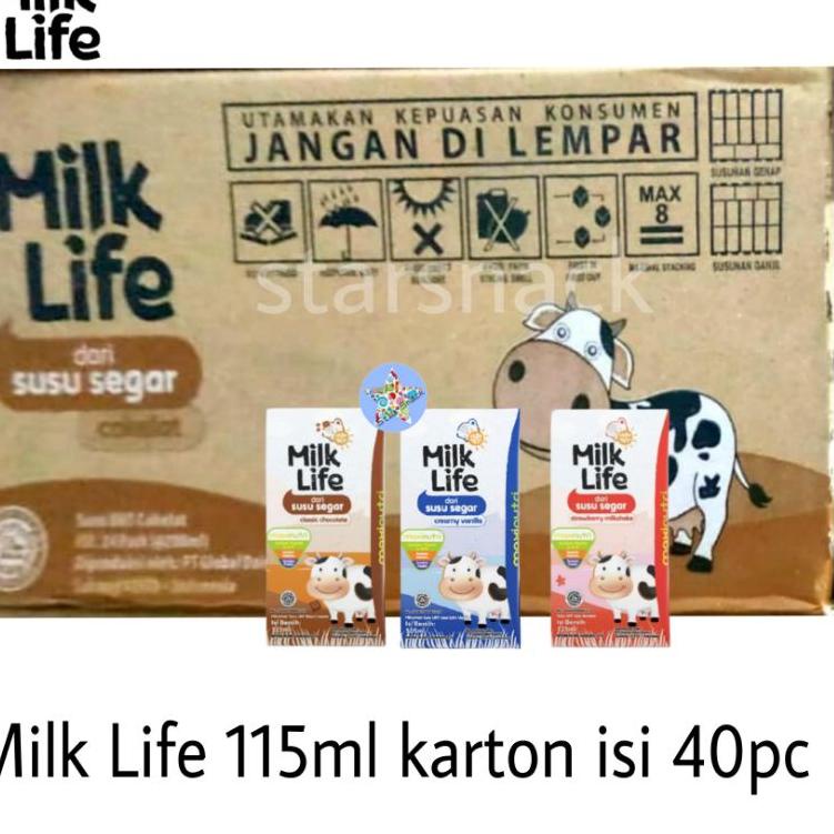 

♬ Milk Life UHT 115 ml Karton isi 40 pc ♜
