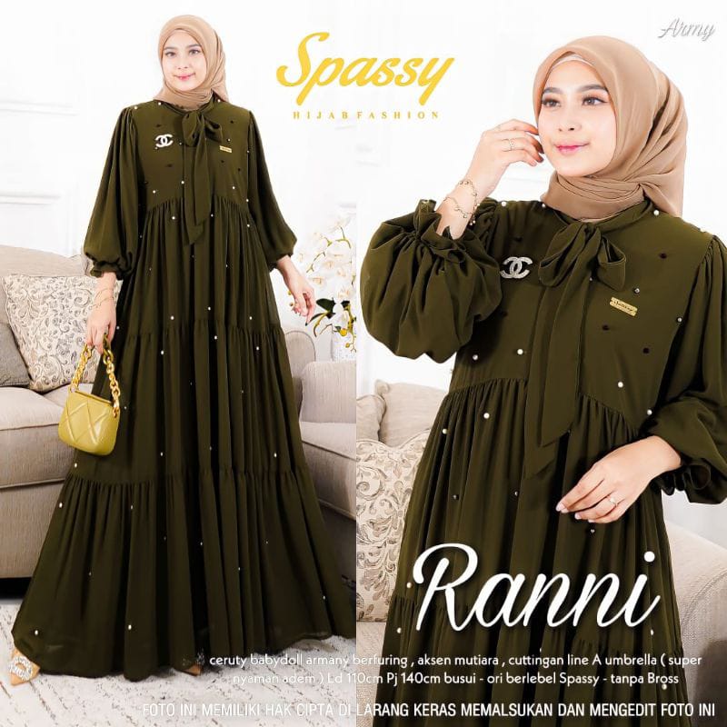 ALFAZZA STORE - RANNI DRESS - CERUTTY BABYDOL - PREMIUM - TERBARU - BUSUI FRIENDLY - DRESS - TERBARU