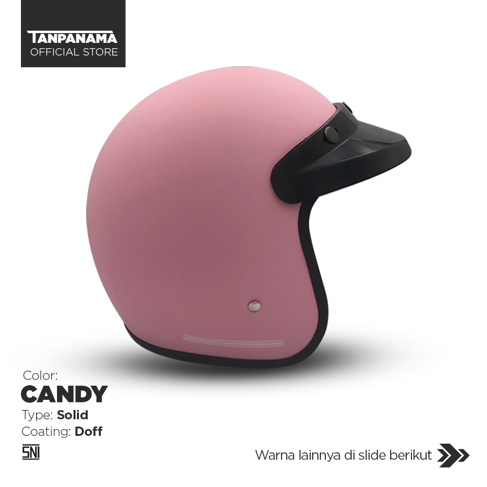 Tanpanama Helm - Helm Bogo Polos Warna Unik Lucu / Helm Dewasa SNI