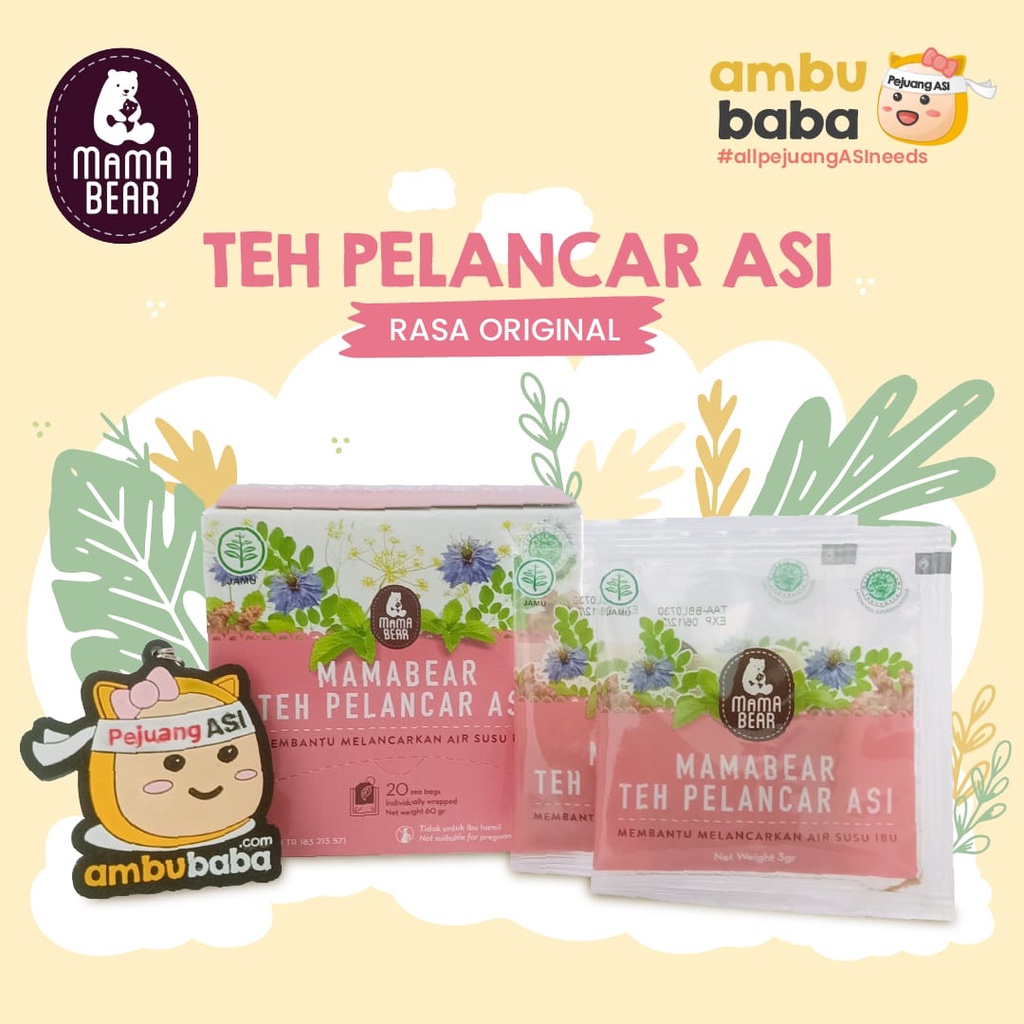 MamaBear Teh Pelancar ASI 60gr Nursing Tea For Healthy Lactation Mama Bear ASI Booster