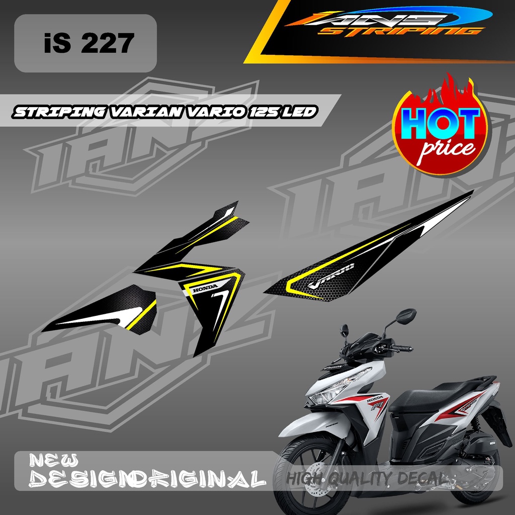 TERBARU DECALK STIKER HONDA VARIO 125 LED SEMI CARBON / STIKER SEMI FULL BODY HONDA VARIO / STIKER KERETA 125 LED IS227