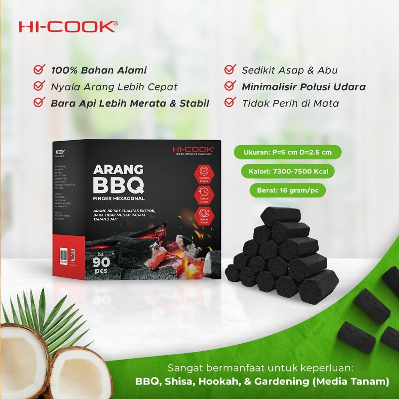 Hi-Cook Arang BBQ Finger / Batok Arang BBQ (Grade Premium Quality)