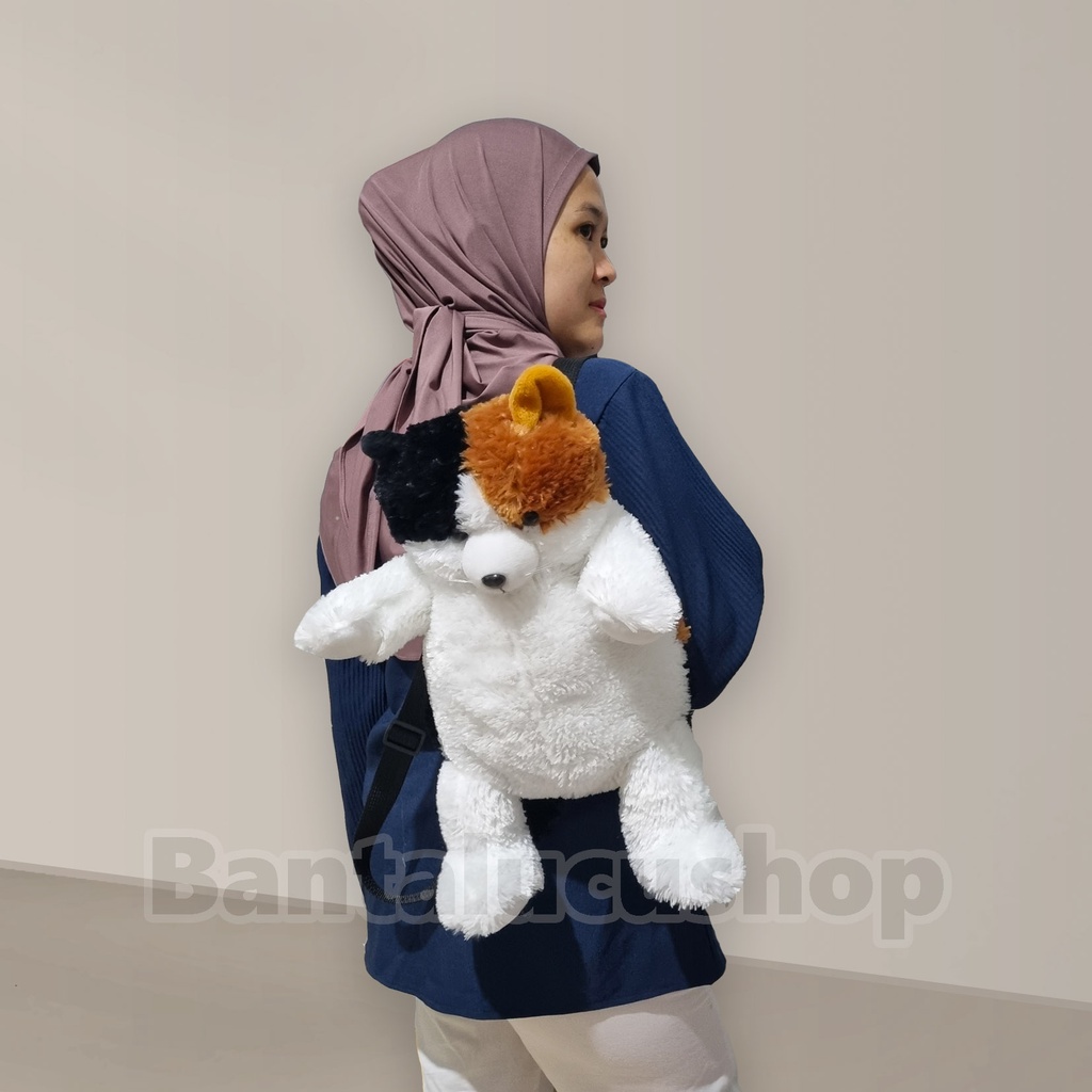 Tas Boneka Kucing Esmeralda Bulu Halus Tas Karakter Kucing Anak dan Dewasa Tas ANIMAL Lucu