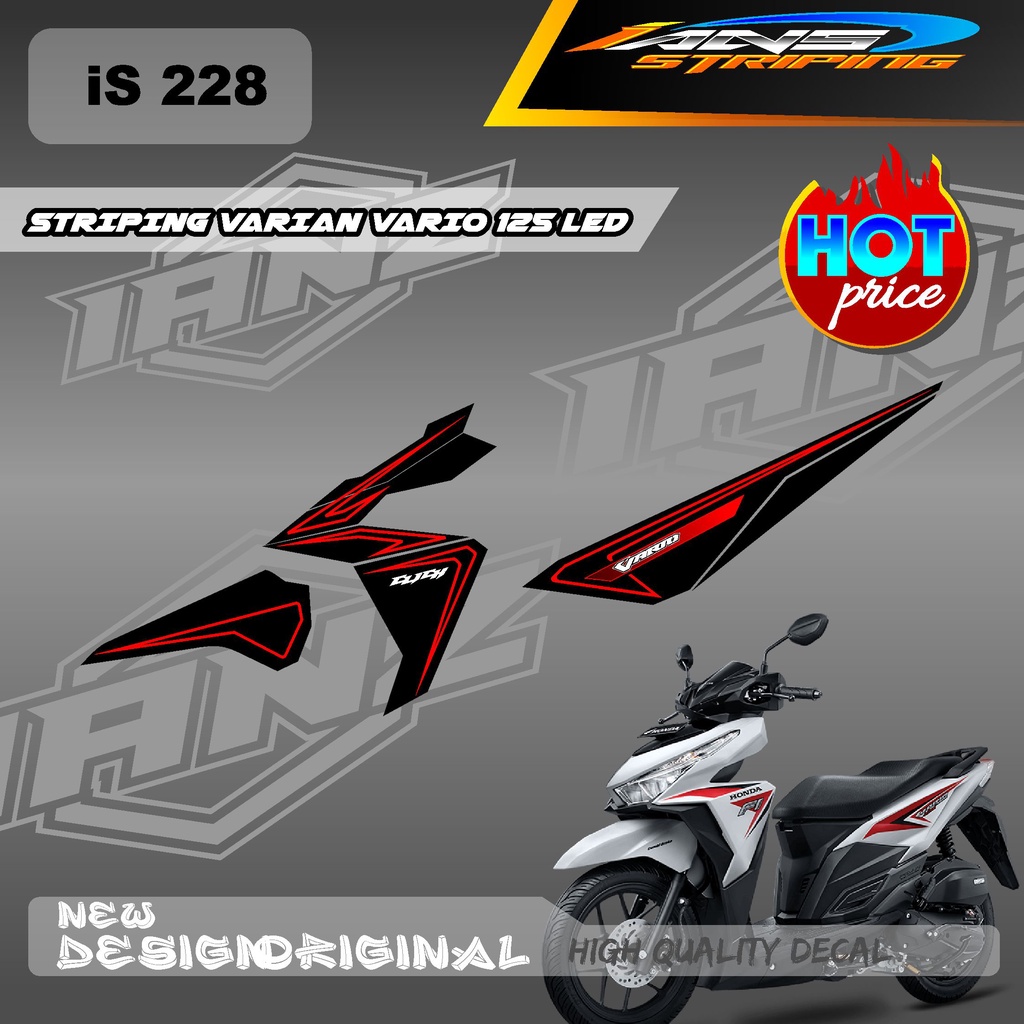 NEW STIKER STRIPING MOTOR HONDA VARIO 125 LED VARIASI DESAIN WARNA / STIKER DECAL HONDA VARIO 125 / DECAL KERETA HONDA VARIO 125 LED IS228