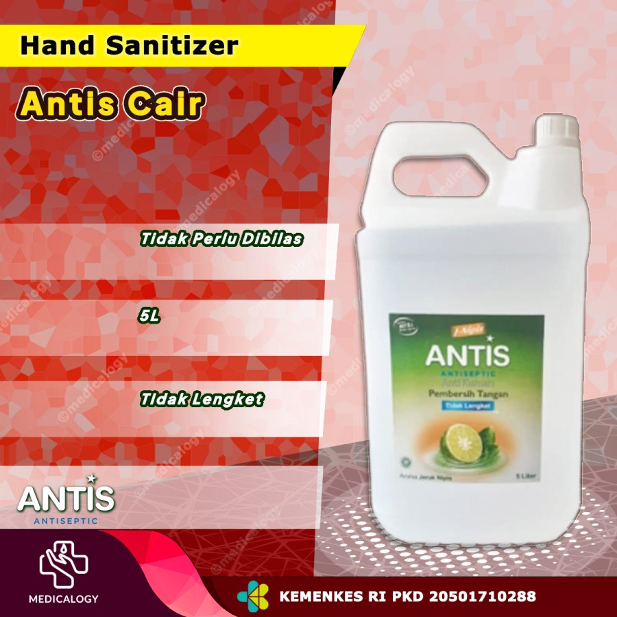 Antis 5 liter Hand Sanitizer / Pembersih Tangan