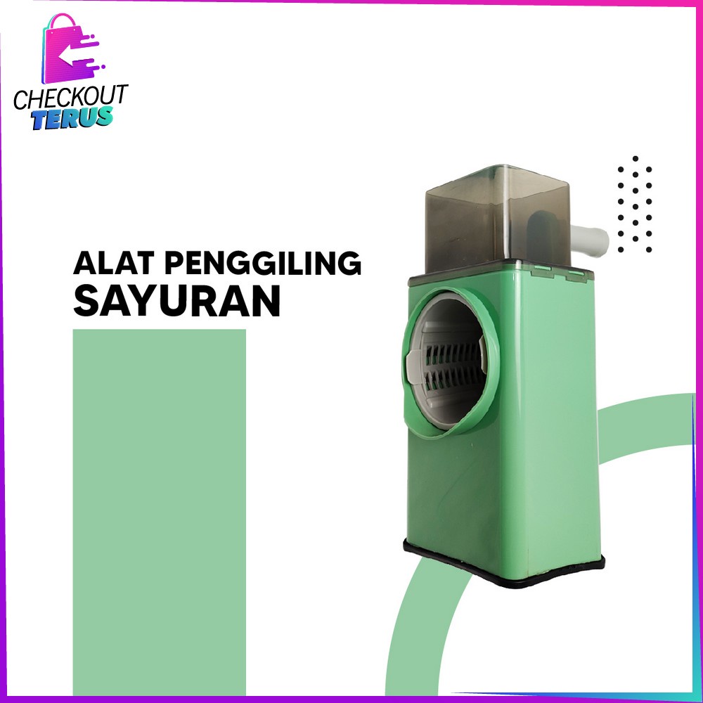 CT C803 Alat Penggiling Sayur Multifungsi Parutan Putar Alat Pemotong Sayuran dan Buah Praktis Vegetable Cutter Slicer Machine