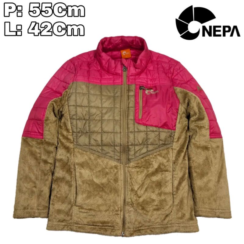 JK25 Jaket Puffer Polar Sherpa Anak 5 Th Nepa Brown Jacket Winter Musim Dingin Hiking Pendaki Gunung