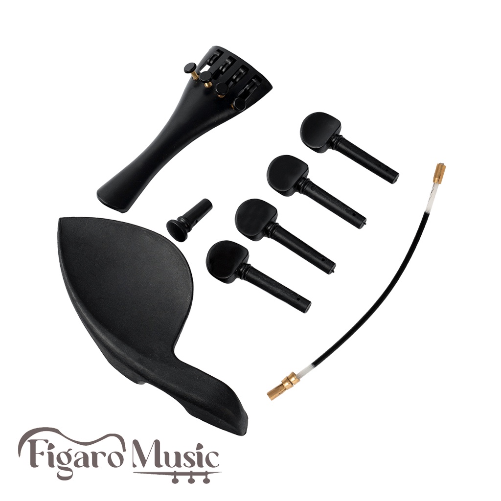 Biola Set Parts Violin Spare Part Tailpiece Chinrest Pegs Endpin