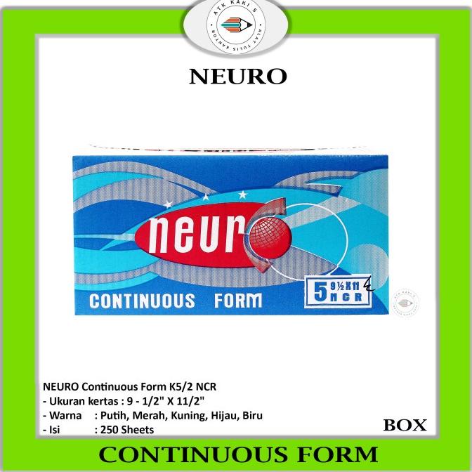 

Continous Form 91/2 X 11 5 Ply/2 ( K5/2 Neuro ) Ncr / Kertas Komputer