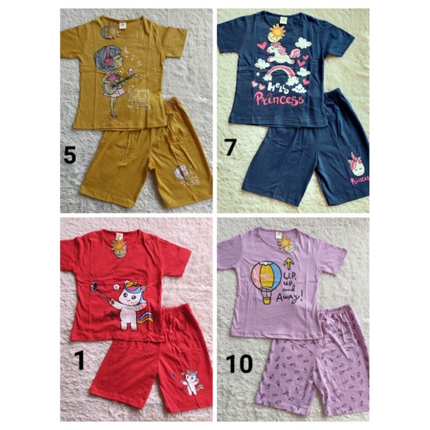 Setelan anak perempuan Little M, setelan anak little M murah